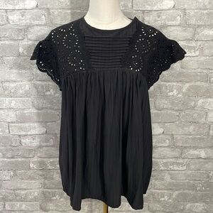 Ellison Black Eyelet Blouse